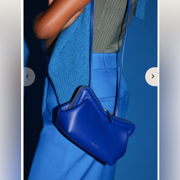MANSUR GAVRIEL Mini M Frame Bag 🤩 🌊 Blue NWT - Picture 4 of 9